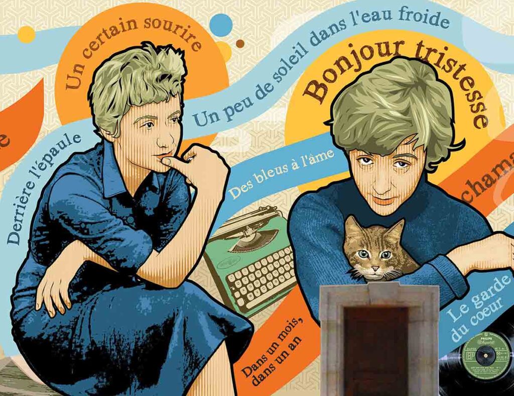Habillage du phare par l'article JBC Art pour le Saint-Tropez Couleur Bleu 2025